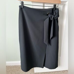 The Limited Suiting Black Skirt with Tie Detail